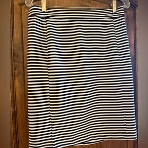 41 Hawthorn Black and White Striped Pencil Skirt